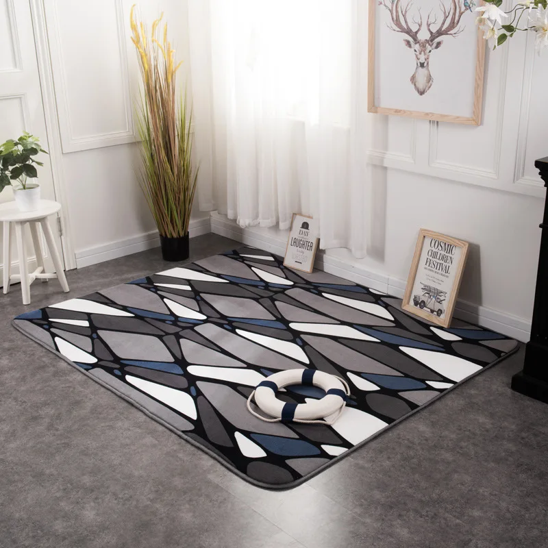 

LOUTASI Modern Soft Velvet Living Room Carpet Pad Bedside Blanket Doormat Outdoor Prayer Parlor Home Floor Mat Anti-slip Rugs