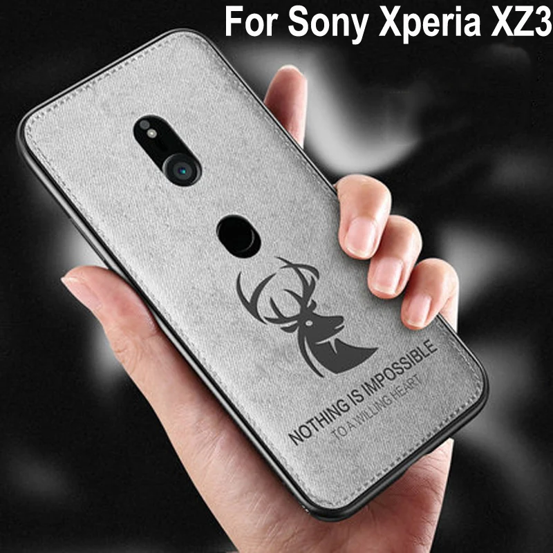 Чехлы для Sony Xperia XZ3 чехол из хлопчатобумажной ткани Мягкая силиконовая задняя