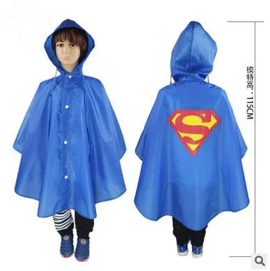 Высокое качество Hero знак дизайн дети плащ дождевик пончо для детей Infantil