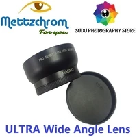 mettzchrom 58mm 0 45x wide angle lens macro lens for canon nikon sony pentax slr camera free shipping with bag