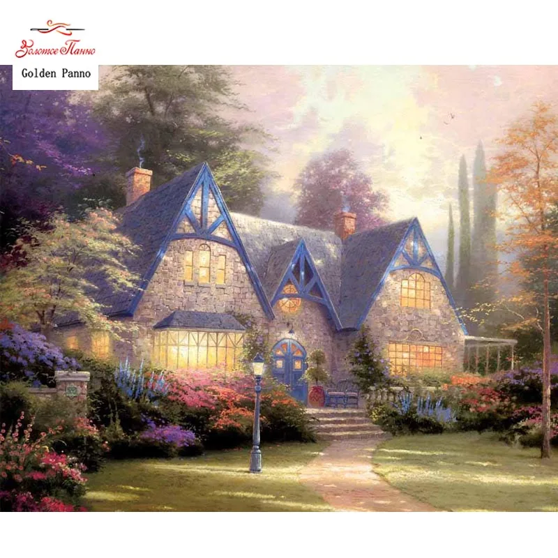 

Golden Panno DIY DMC 14CT 11CT DMC hand made cross stitch kits Needlework embroidery wall decoration door 83