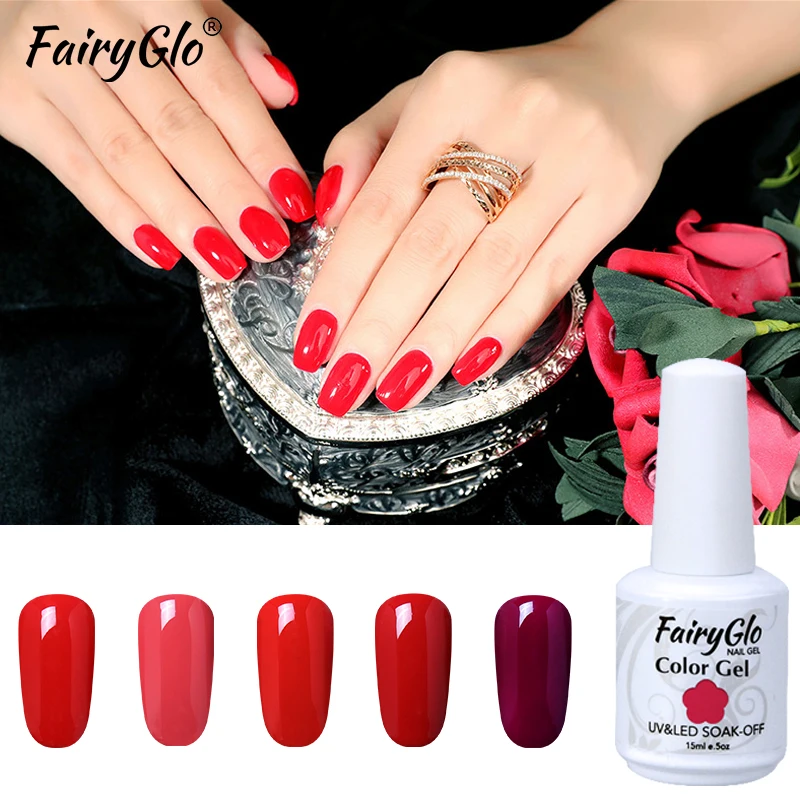 FairyGlo чистый цвет 15 мл гель для ногтей длинная УФ светодиодная лампа Гель лак