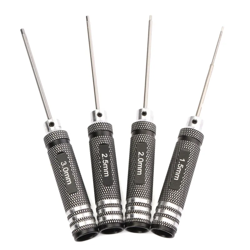 Drillpro 4 шт. Набор инструментов с шестигранной отверткой 1 5/2 0/2 5/3 0 мм черный набор