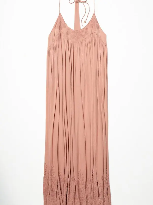 Женское длинное платье макси в стиле хиппи и бохо Повседневное платье-комбинация