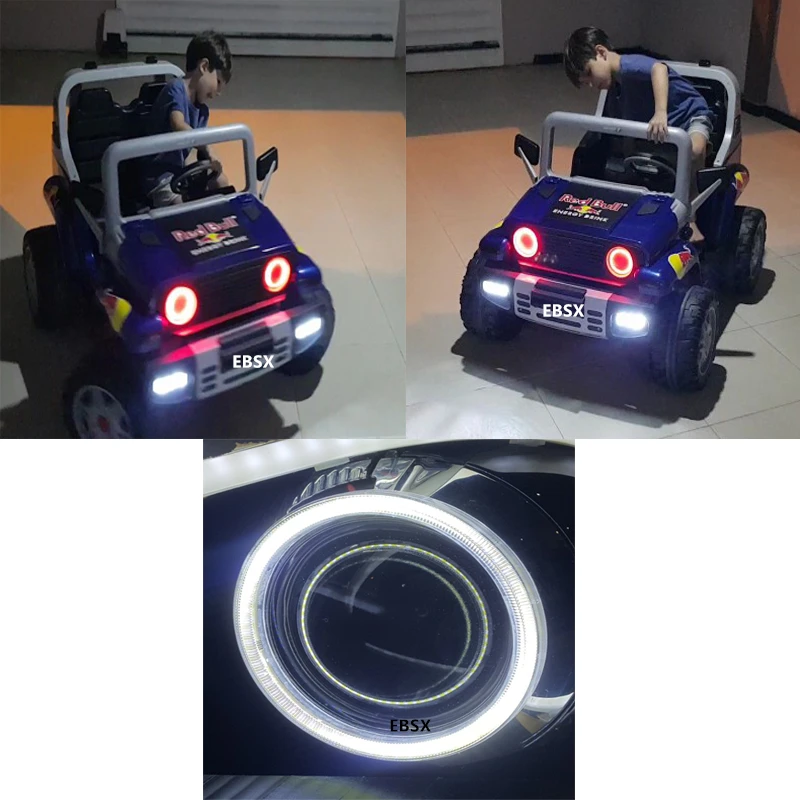 EBSX из 2 предметов COB светодиодный глаза ангела 70 мм 60 SMD 12V 24V DC Halo Кольцо автомобиля
