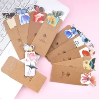 5pcslot kawaii animal butterfly bookmark paper book mark creative decorative paper cards school stationery