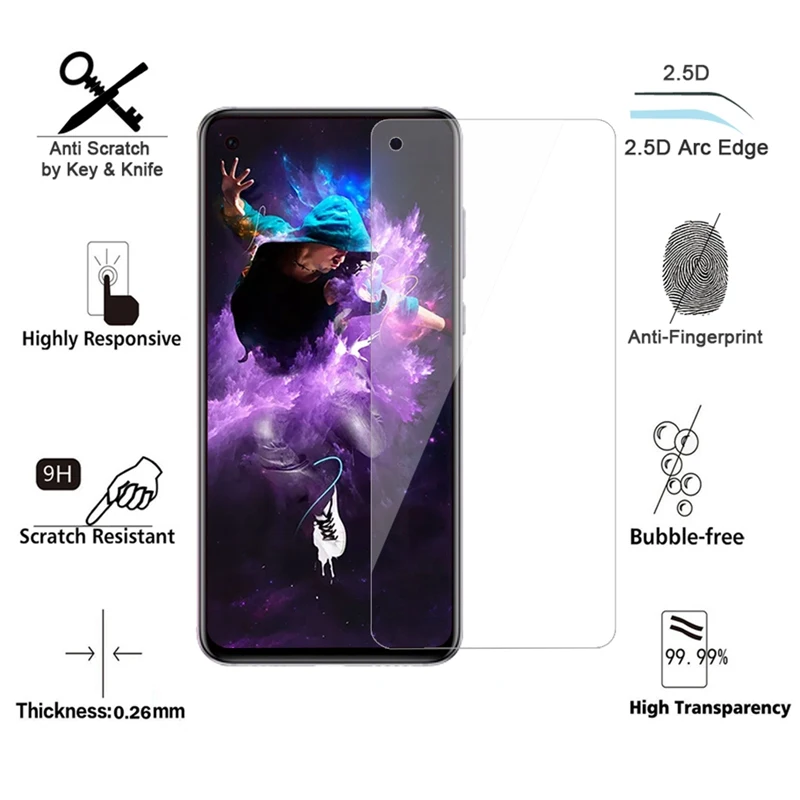 Закаленное стекло для Huawei Nova 4 Стекло 9H 2.5D Защитная пленка телефона Nova4 Защитное