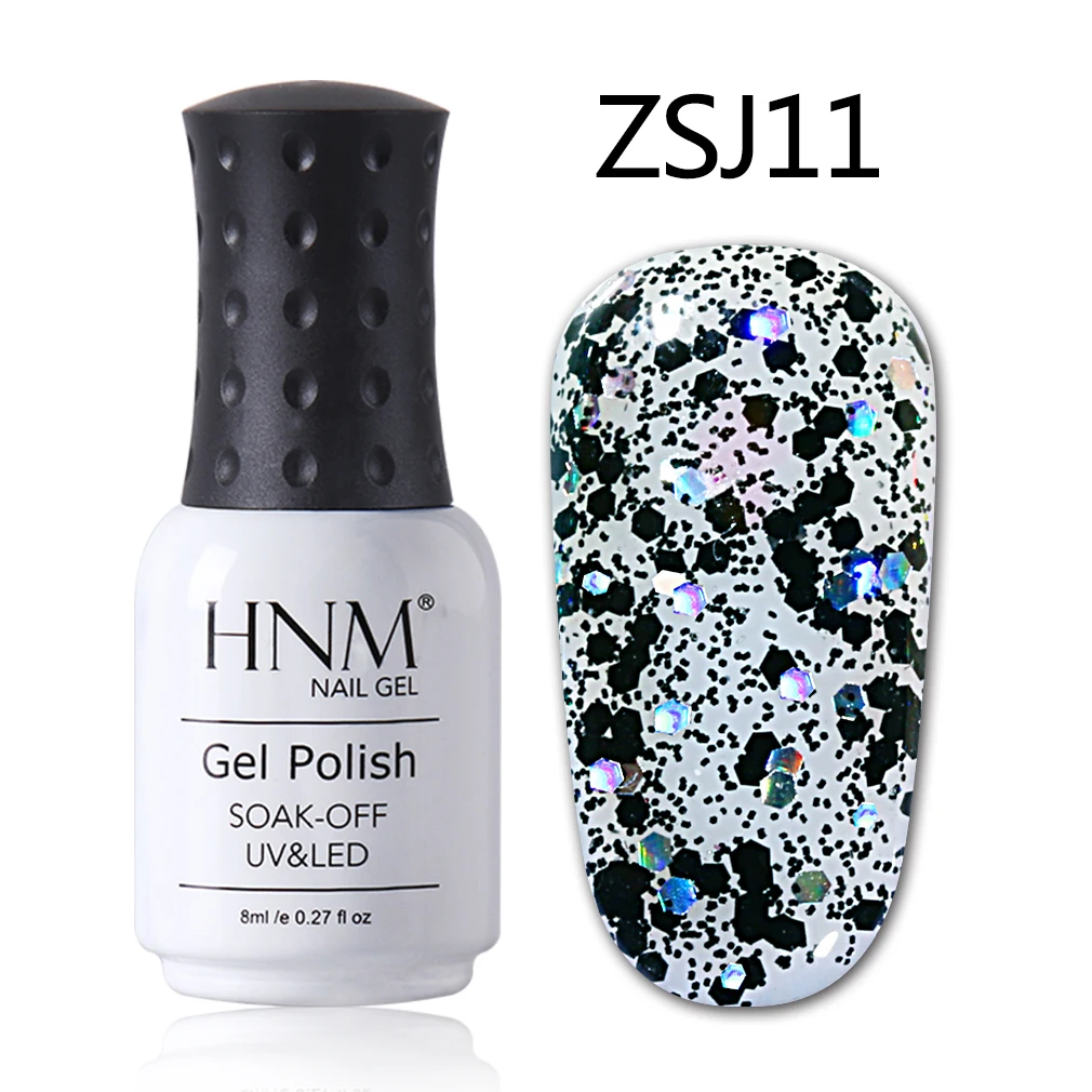 ZSJ11 HNM 8 мл Алмазный Блеск Bling УФ-гель для ногтей светодиодный светильник мерцающий розовое золото для ногтей искусство замочить от Vernis Эмаль Гель лак - Цвет: ZSJ11