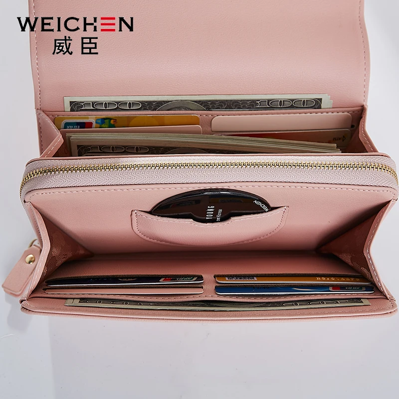 WEICHEN длинный кошелек клатч для женщин мини сумки через плечо и