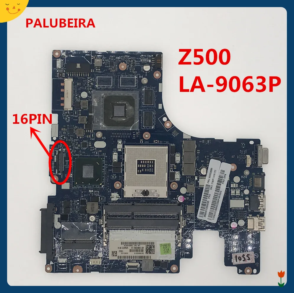 PALUBEIRA Z500 материнская плата LA-9063P HM77 DDR3 для LENOVO (DVD Соединительный 16PIN) Материнская
