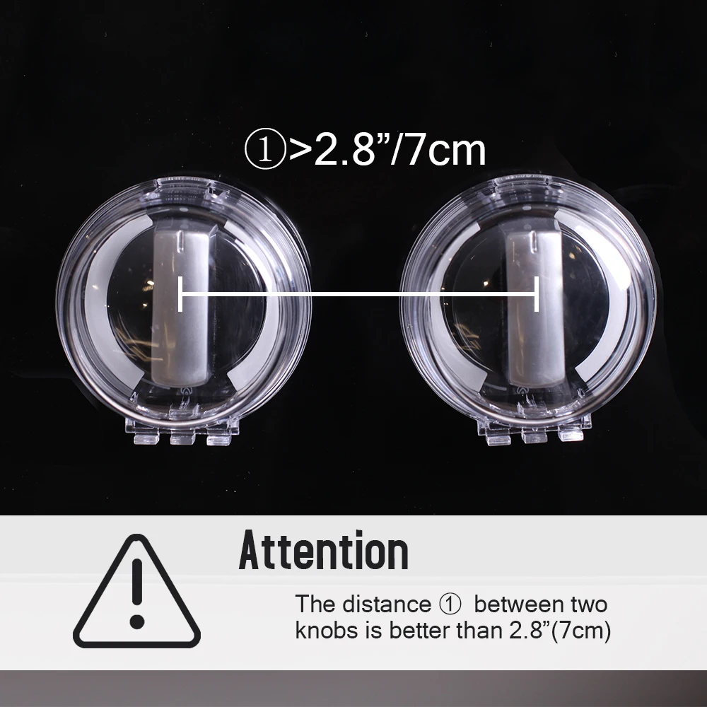 EUDEMON 6pcs Child Protection Home Kitchen Oven Gas Cooker Button Knob Control Switch Protective Cover Protector Security Lock