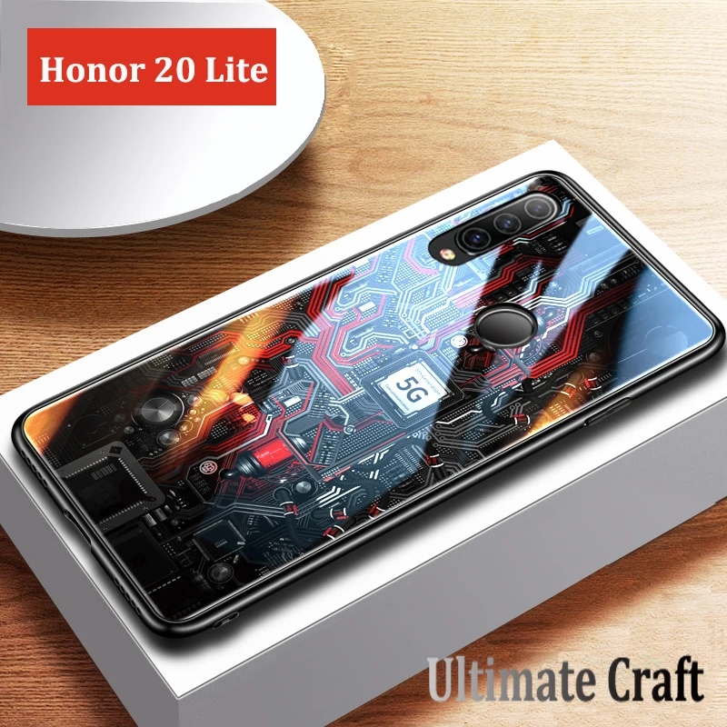 Чехол GFAITH для Honor 20 Lite чехол Explorer Design силиконовый из закаленного стекла