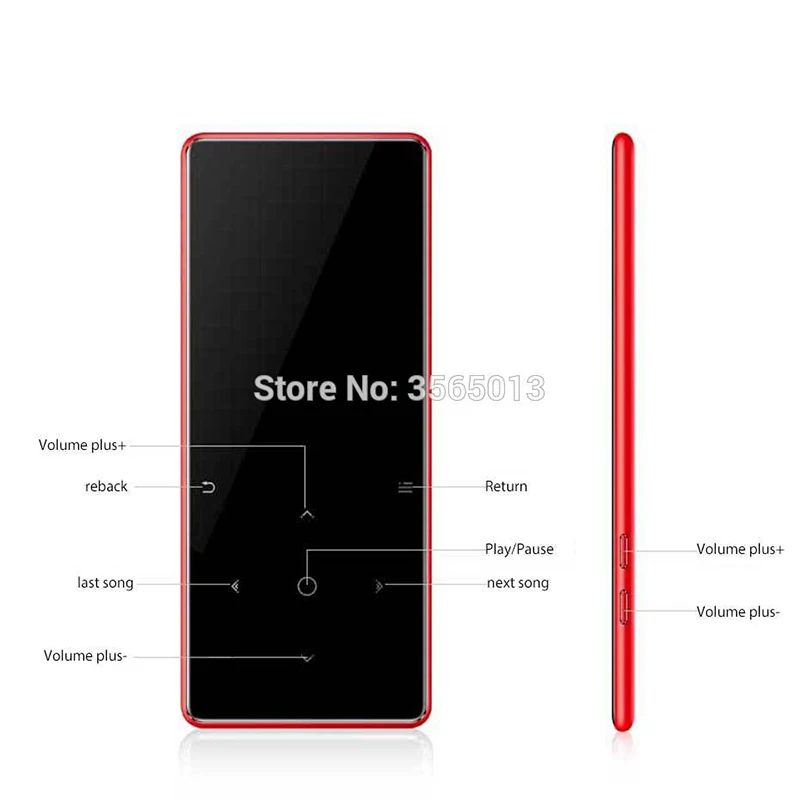 MP3 плеер bluetooth 16 ГБ с Динамик без потерь hifi MP 3 4 Алюминий Сплав тонкий walkman костюм