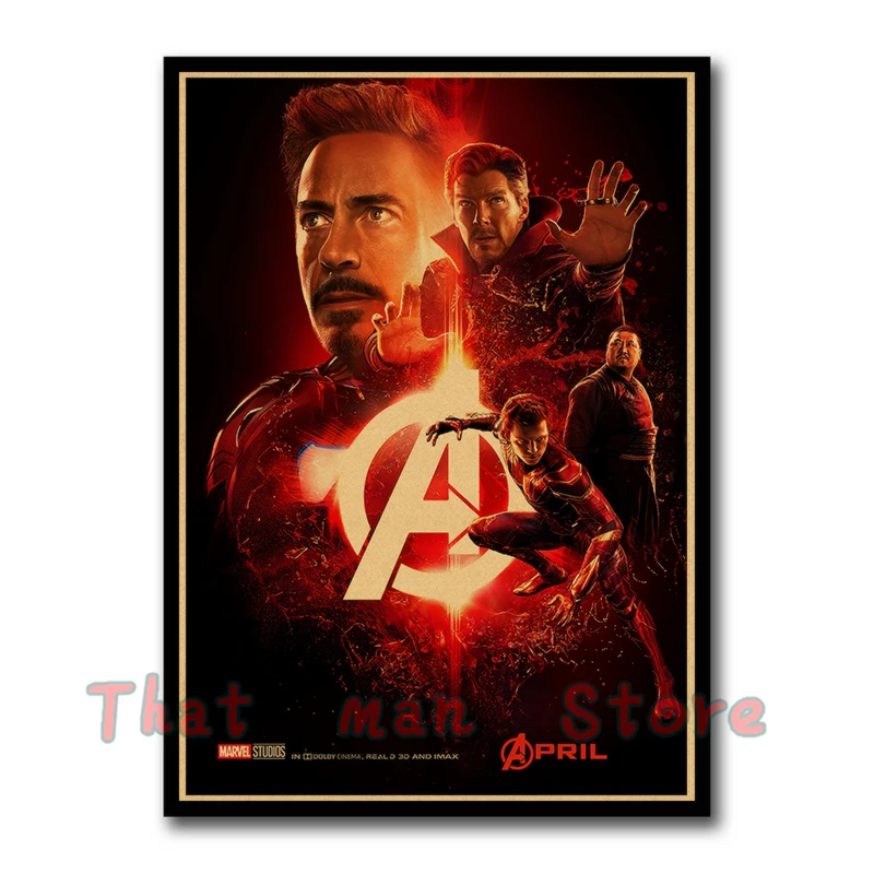 Marvel Фильм Мстители Бесконечность войны танос стражи постер стены Painitng для комнаты прозрачная художественная картина Наклейка на стену без рамки - Цвет: Синий