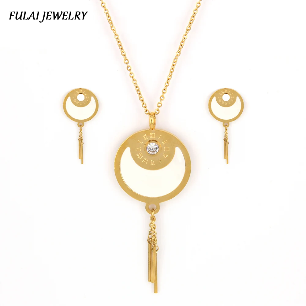 Fulaijewelry Модные украшения Наборы для ухода за кожей Нержавеющая сталь Циркон