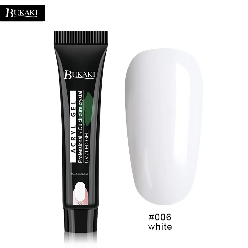 1PCS 006 BUKAKI Кристальный поли гель прозрачный розовый быстрое строительство УФ гель для ногтей Салон Советы Кисть расширитель замочить от ногтей клей для наращивания - Цвет: 1PCS 006