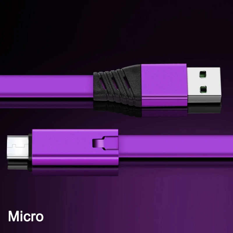 NOHON Regenerate Micro type C 8-контактный usb-кабель для быстрой зарядки iPhone 7 6 6 S Plus iOS 10 9 8 Android Xiaomi Mi5 Repairable кабель - Цвет: Purple For Micro
