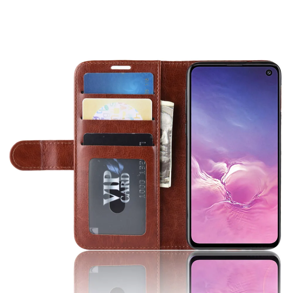 Брендовый умный флип-чехол из искусственной кожи для Samsung Galaxy S10E | Мобильные