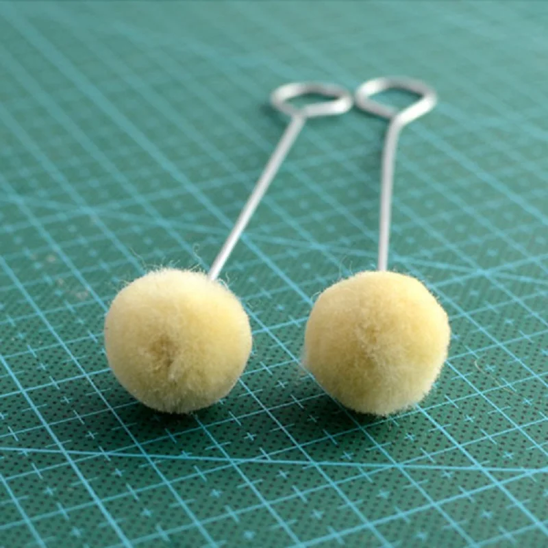 20 шт DIY шариковая щетка для окрашивания кожи с шерстью 12,5 см с металлической ручкой для рисования