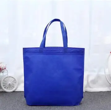 royal blue ETya многоразовая большая холщовая сумка-шоппер из хлопчатобумажной ткани, женские сумки на плечо, нетканый экологический чехол, Многофункциональный Органайзер - Цвет: royal blue