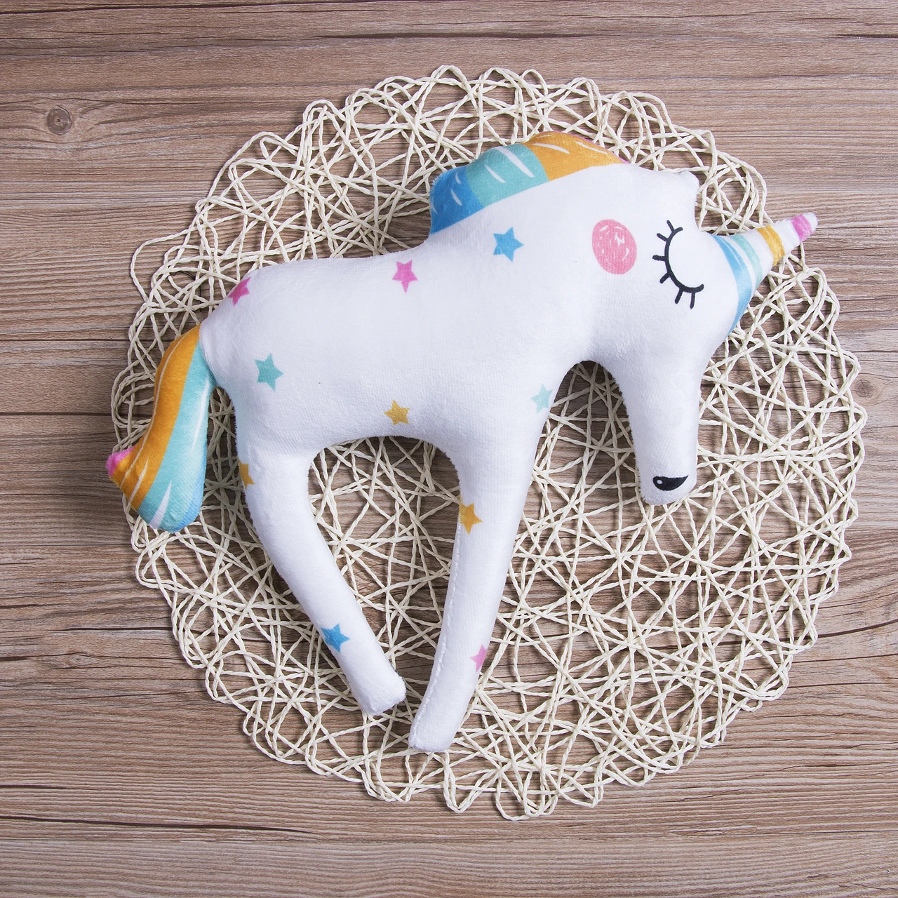 Радуга Единорог кукла подушка Мягкие плюшевые вещи игрушка поясничная Подушка