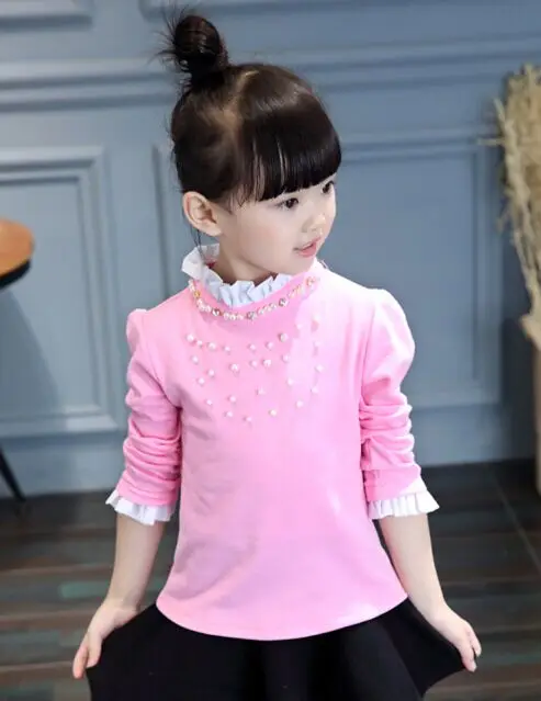 Детская одежда 2019 Осенние рубашки для девочек блузка детская хлопковая рубашка