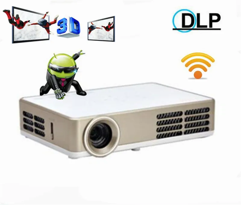 Новейший Встроенный Android Wi Fi Full HD 1080p мини светодио дный светодиодный DLP Активные 3D