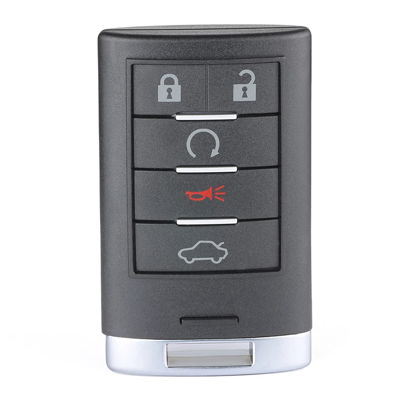 

KEYECU for Cadillac DTS CTS STS XTS Replacement 4+1 5 Button Smart Remote Car Key Shell Case Fob M3N5WY7777A