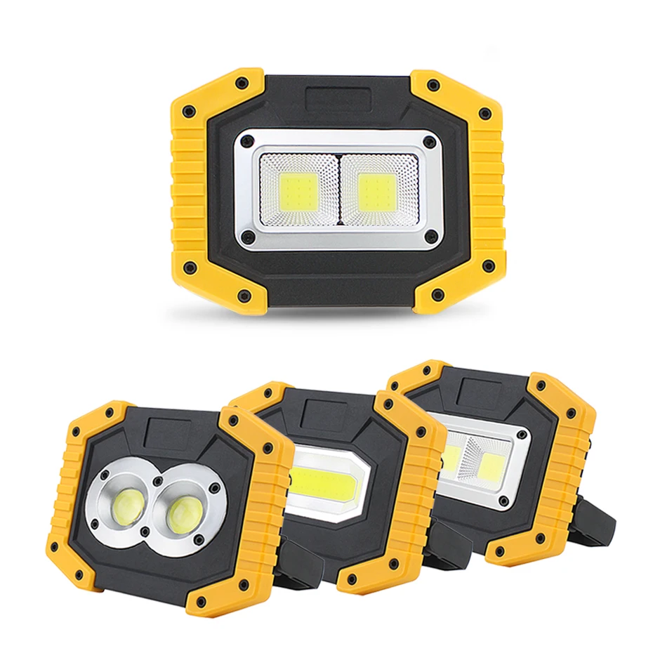 

USB COB LED Portable Spotlight Work Light Rechargeable 18650 Battery Outdoor Light For Hunting Camping Led Flashlight 3 Modes