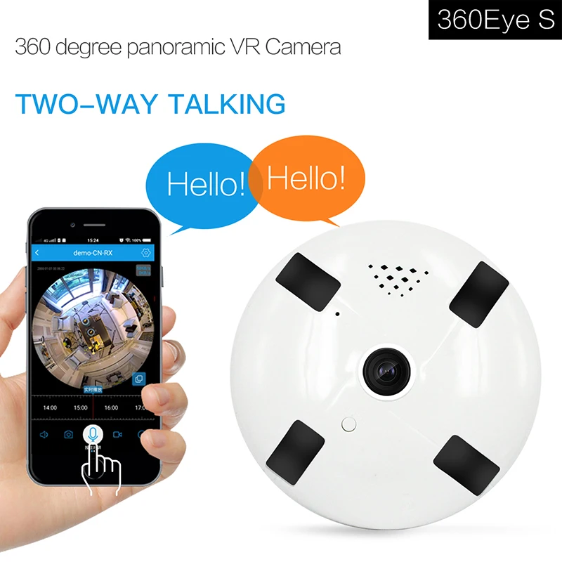 360 Degree Panoramic VR Camera Wireless Intercom  IP Camera 720/960/1080p Optional