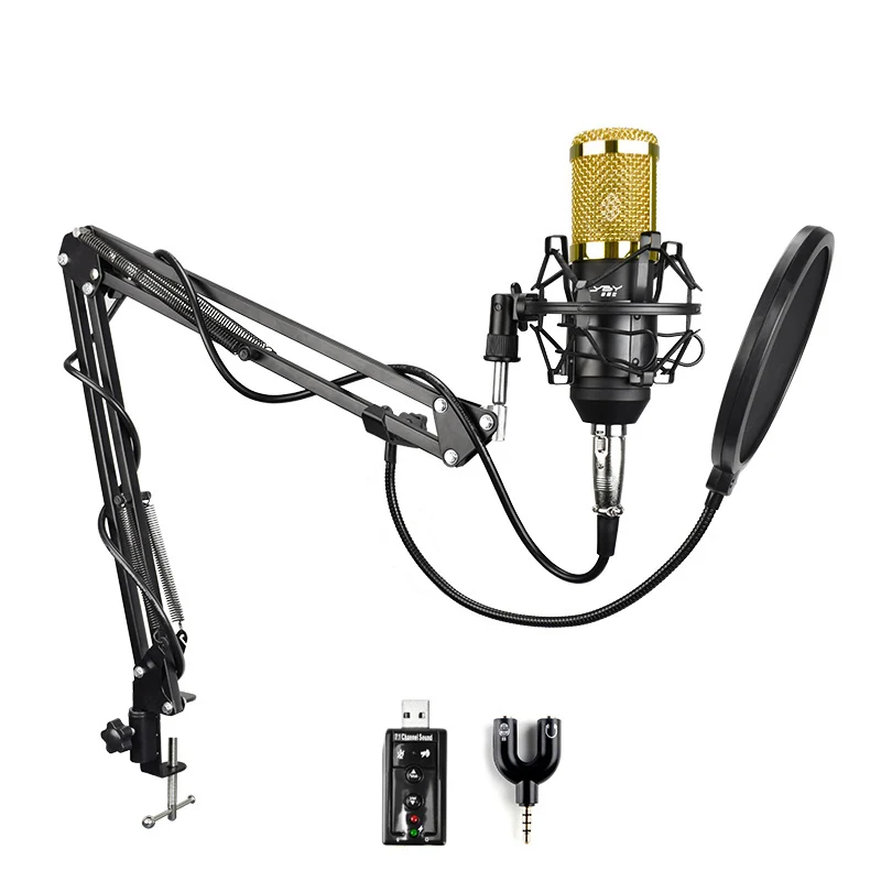 FELYBY Профессиональный bm 800 конденсаторный микрофон для компьютера аудио караоке микрофон студия запись 3,5 мм микрофоны Наборы - Цвет: Style 4
