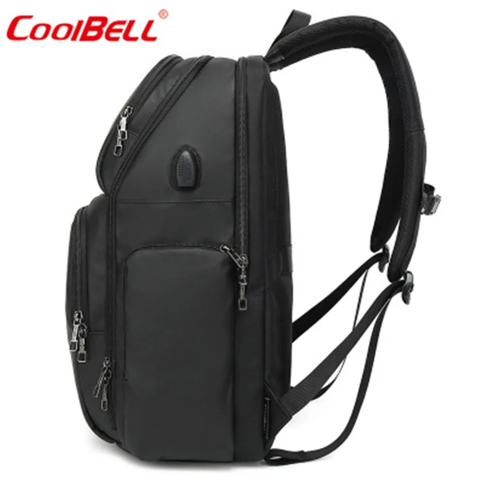 Рюкзак COOBELL для ноутбука 17 3 дюйма с USB портом модный светоотражающий нейлоновый