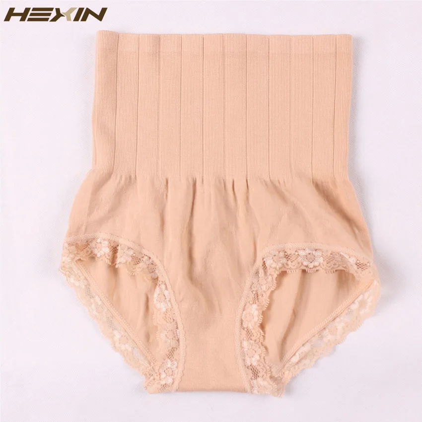 Модное тонкое женское нижнее белье HEXIN эластичное кружевное с высокой посадкой и