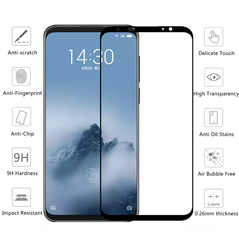 Защитное стекло для Meizu 16th Plus V8 закаленное Защита экрана на Maisie 16 Th V 8 8v защитная