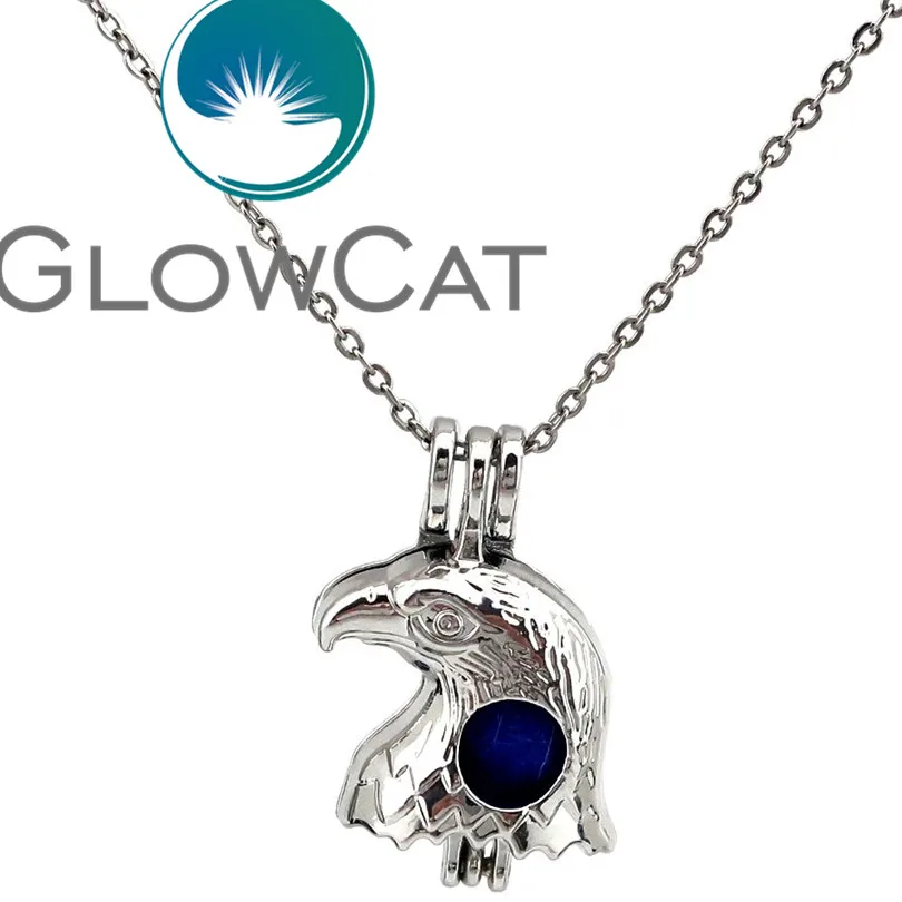 GLOWCAT KK629 Орел ястреб бусины клетка эфирное масло диффузор аромат жемчуг медальон