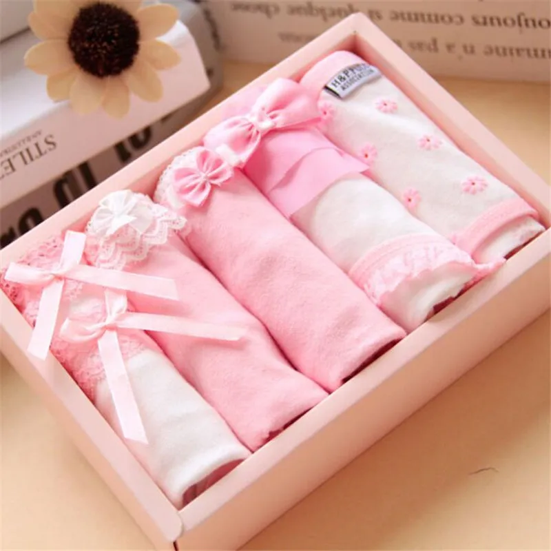 Трусы для девочек с принтом медведя из хлопка мультяшным рисунком SQA30 новинка