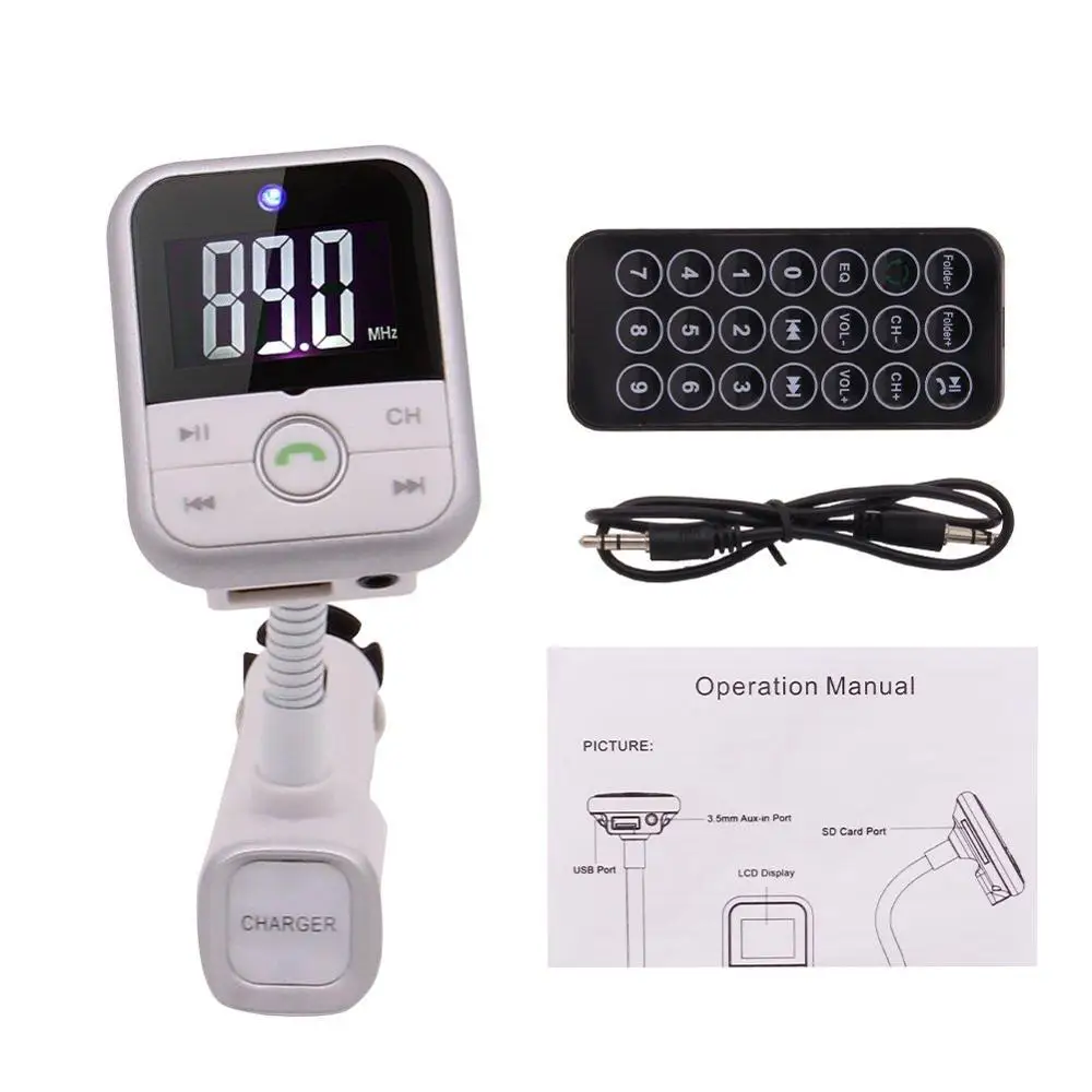 Bluetooth FM-передатчик беспроводной FM-модулятор радиоадаптер автомобильный комплект