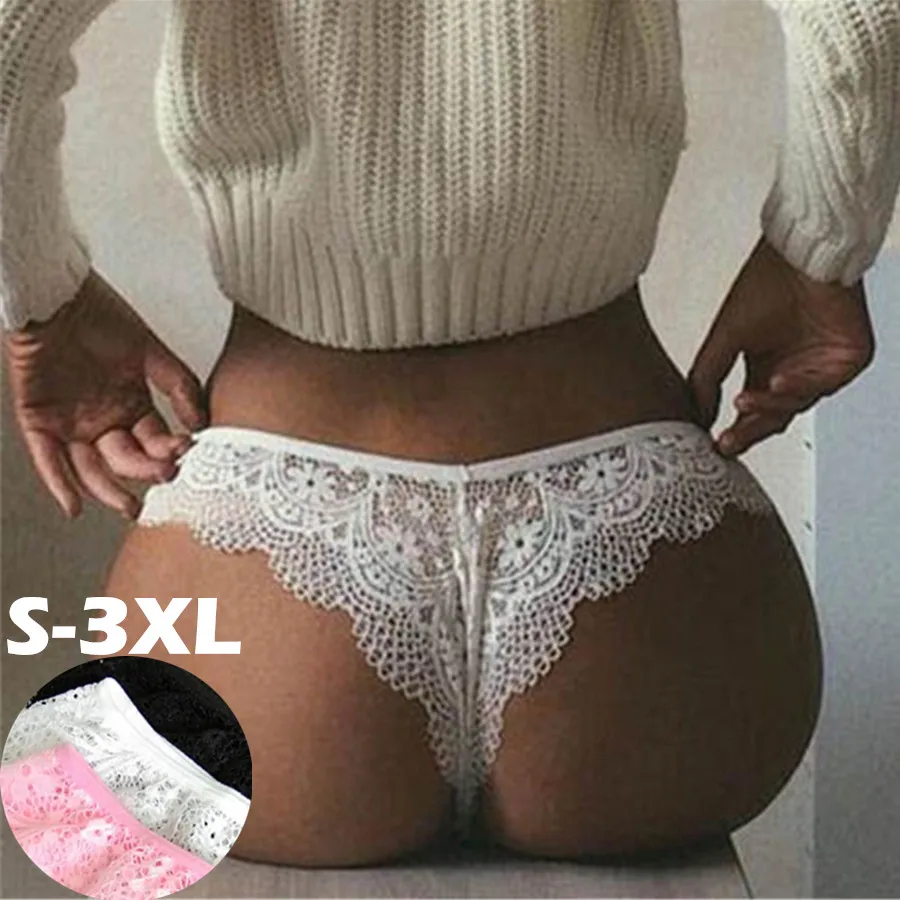 VDOGRIR плюс размер S-3XL сексуальные женские кружевные стринги нижнее белье трусики
