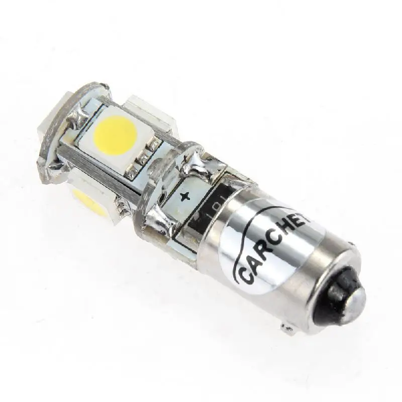 CARCHET 2PCS BAX9S H6W 5 SMD LED Lights Canbus Error Free Light Bulbs Lamp 12V 5050 5-LED for Car | Автомобили и мотоциклы