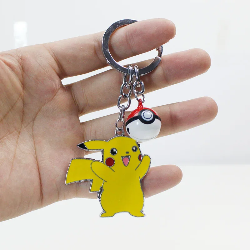 Японский мультфильм брелок Карманный Монстр покебол PIKACHU Мода Забавный милый porte cle металлические аксессуары для украшений chaviro Llaveros
