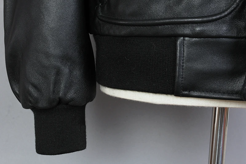 Fashion Motorcycle Jacket Men Air Force Flight Genuine Leather Jacket Black Cowskin Bomber Jacket Fur collar Winter Coat