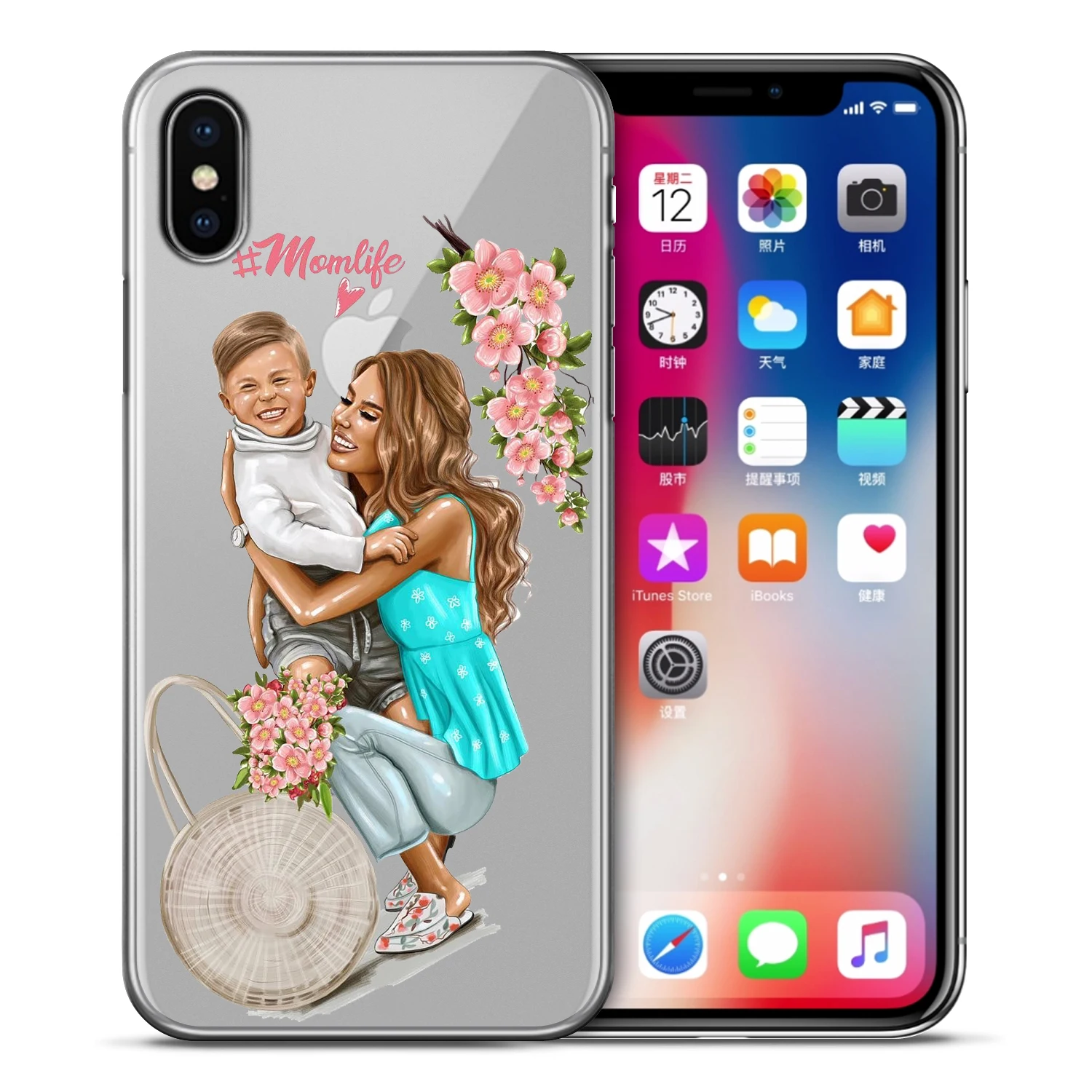 12 Мода для девочек супер мама ребенок папа чехол для телефона для iPhone XS Max XR X 7 6s 8 Plus 5S SE семья мама девочка чехол etui Coque - Цвет: 12