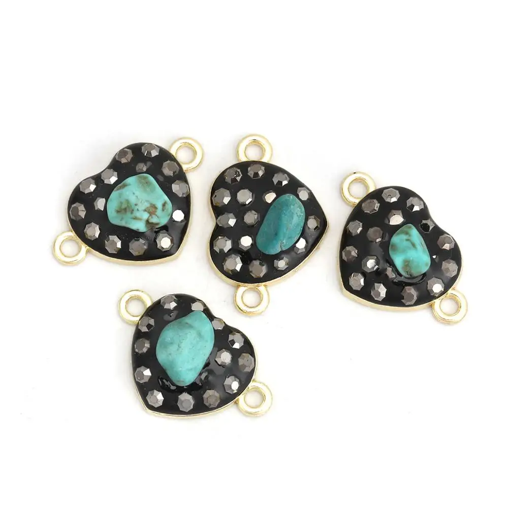 

DoreenBeads модные коннекторы из сплава и камня на основе цинка, золотой, зеленый пистолет, черный горный хрусталь, геометрические украшения свои...