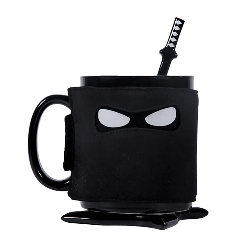 1Pcs Creative Ninja mug, Black Mask Assassinate Coffe ceramics  ninja cups,Coffee Milk Tea mug Novelty Gifts