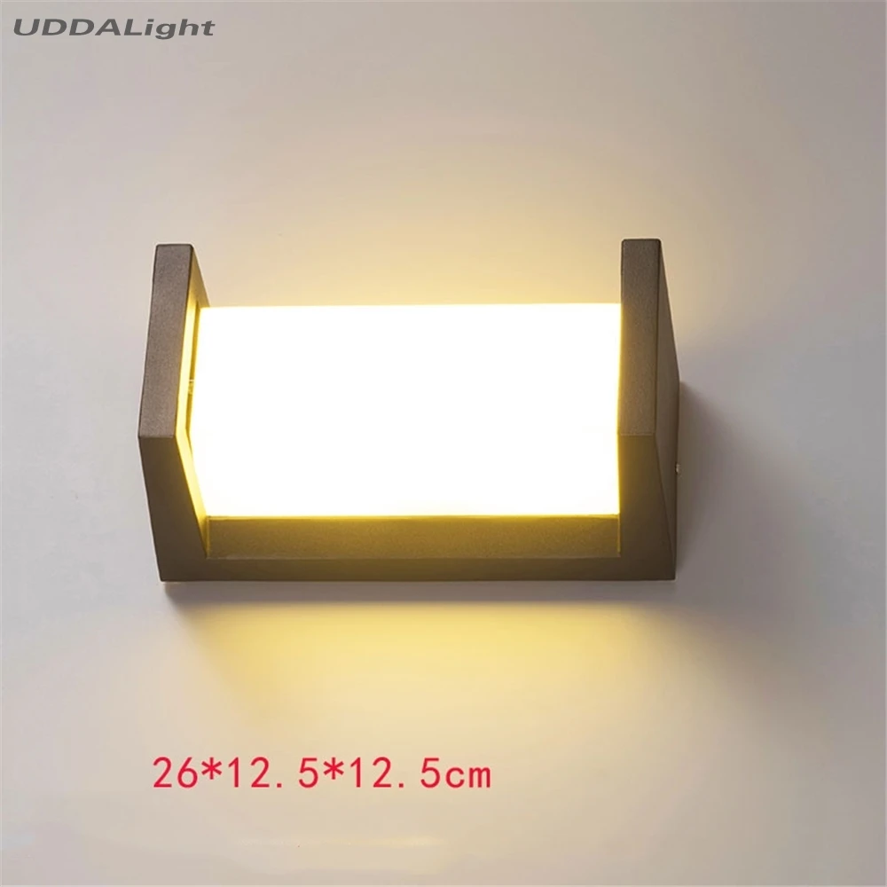 260x125x125mm 10W Открытый настенный светильник 10-20 Вт Водонепроницаемый IP65 крыльцо Двор Сад buitenverlichting черный/серый - Испускаемый цвет: 260x125x125mm 10W