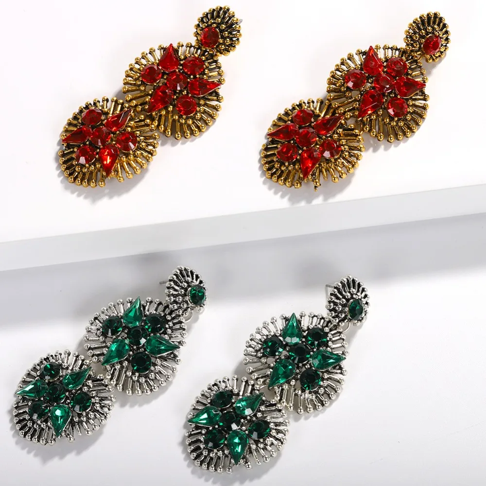 Vedawas Boho Макси Кристалл Висячие серьги для женщин Свадебные подарки ювелирные изделия ручной работы Pendientes xg2722