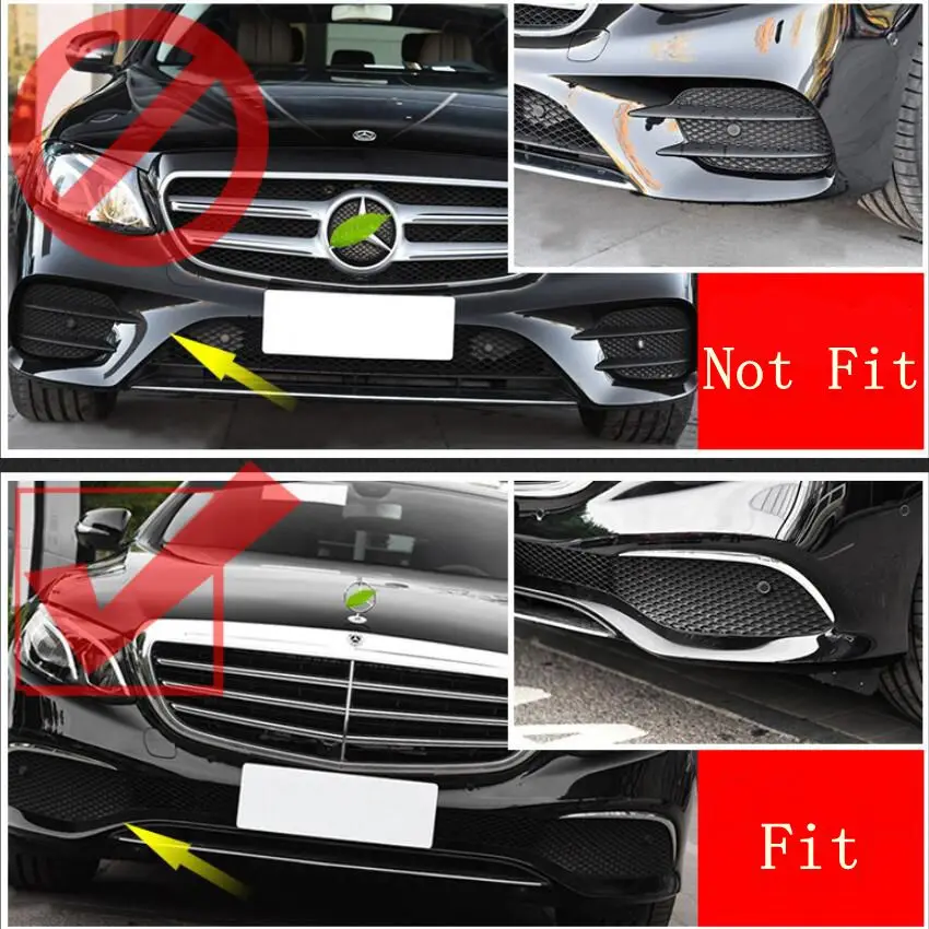 Аксессуары Lapetus подходят для Mercedes Benz E CLASS W213- Передняя головка бампера полосы и протектор угловой чехол отделка