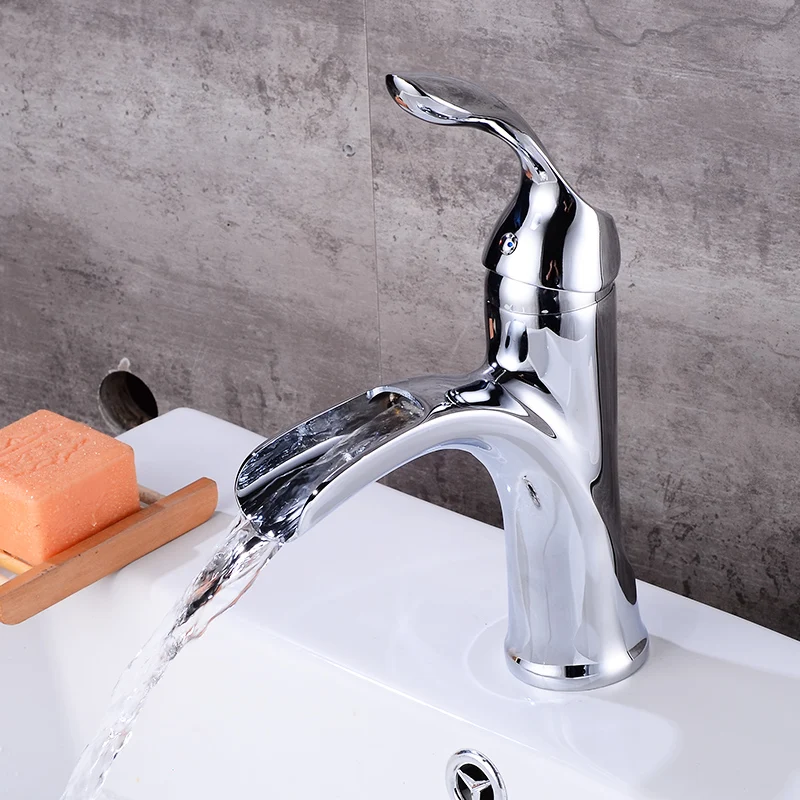 Смеситель для раковины Fapully водопад смеситель в ванной комнате латунный