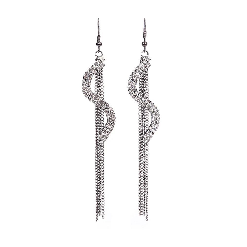 2019 деликатные длинные серьги для женщин спиральная S-образная цепочка Красивые