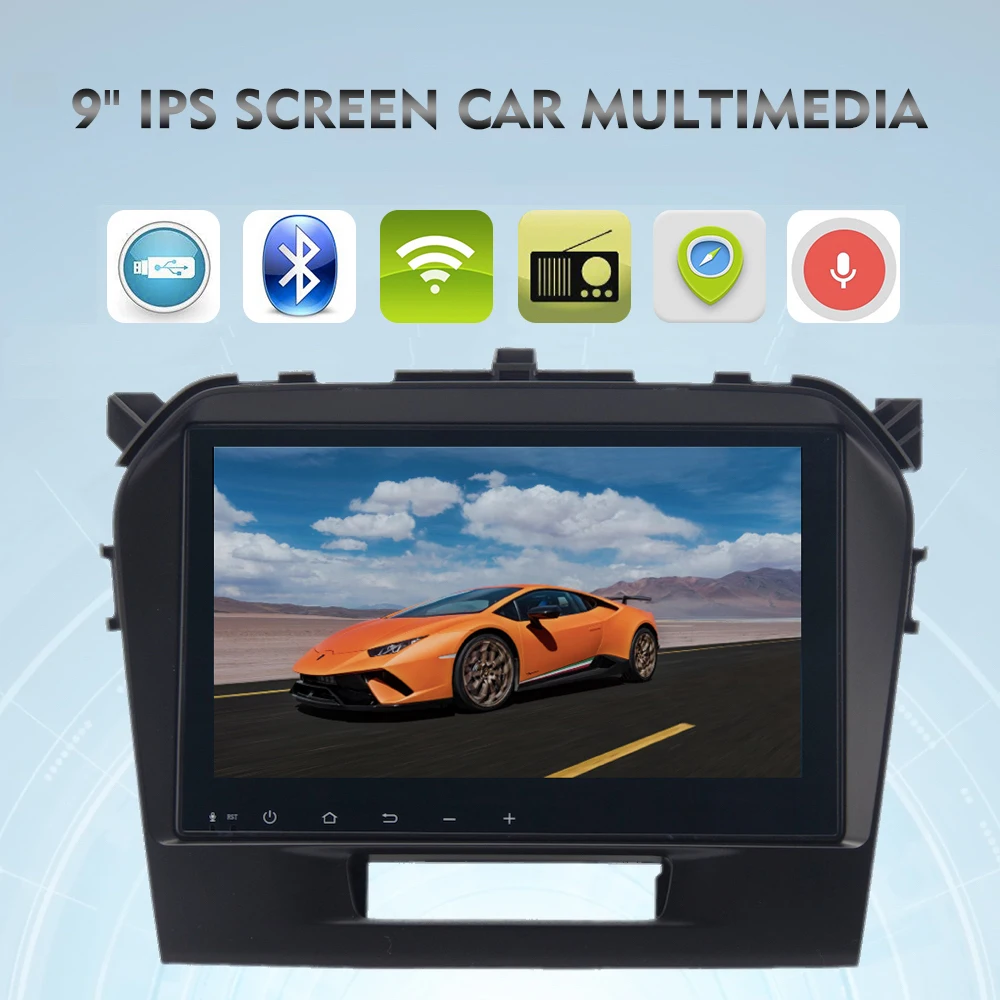 Автомагнитола 9 "с Android 0 для Suzuki Vitara dvd 2016 2017 головное устройство GPS рулевое